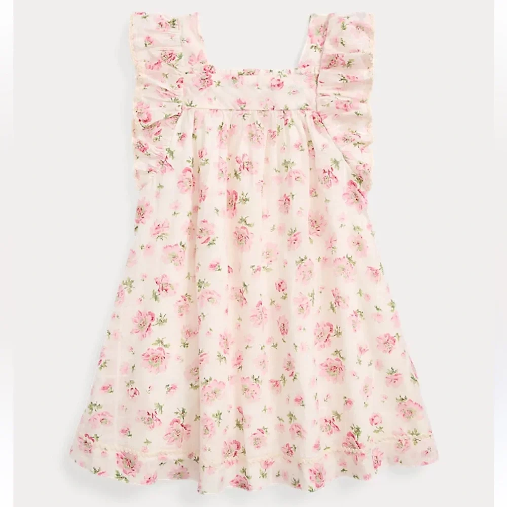 NWT Ralph Lauren Polo Country Collection Girl’s Floral‎ Smocked Dress Twee